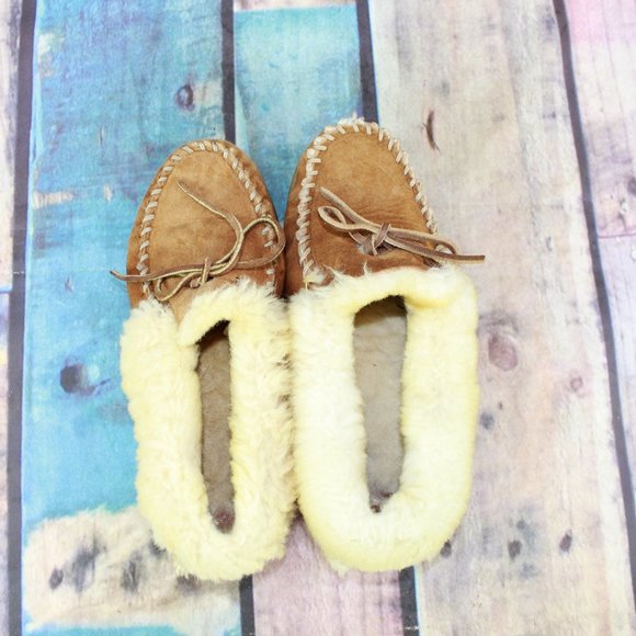 LL Bean Shearling Lined Wicked Good Mocs Size 8 M - Picture 6 of 9